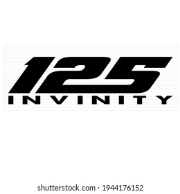 vector "125 INVINITY", for logo or product specification.