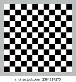 Vector 12x12 Checkered pattern with black and white squares pattern chessboard. svg