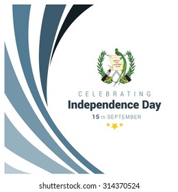 Vector 15 September. Guatemala Independence Day. Celebration Card. Illustration