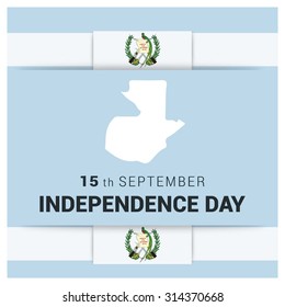 Vector 15 September. Guatemala Independence Day. Celebration Card. Illustration