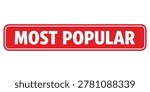 Modern Most Popular Advertising Badge Vector