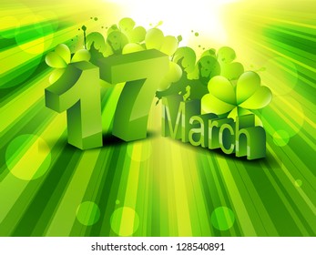 vector 17th of march saint patrick's day design illustration