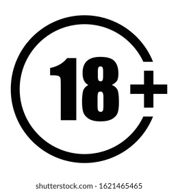 Vector 18 Plus Age Icon