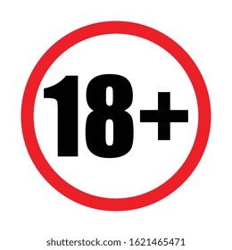 18 Age Restriction Sign Stock Vector (Royalty Free) 218585119 ...