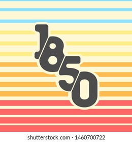 Vector 1850 retro logo. California USA State.