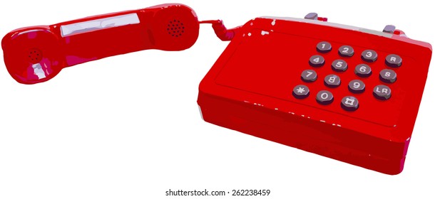Vector of a 1980's british telephone