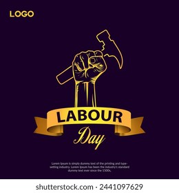 Vector 1st may happy labour day creative banner design.