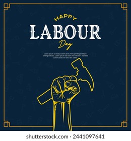 Vector 1st may happy labour day creative banner design.