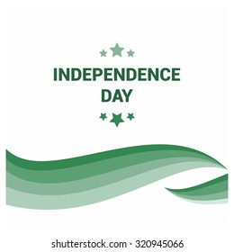 Vector 1st October Nigeria Independence Day. green abstract lines with typography Celebration Card. Illustration