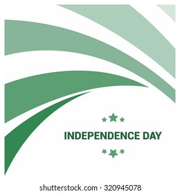 Vector 1st October Nigeria Independence Day. green abstract lines with typography Celebration Card. Illustration