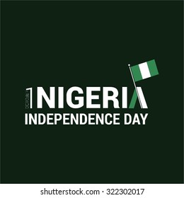 Vector 1st October Nigeria Independence Day. Celebration Card. Illustration