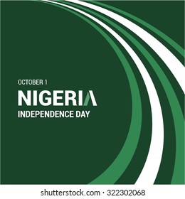 Vector 1st October Nigeria Independence Day. Celebration Card. Illustration