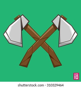 Vector 2 crossed axes label. Crossed axes image. 