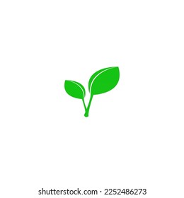 Vector de 2 hojas verdes que se pueden utilizar para diversos fines de su ilustración
