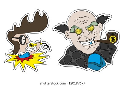Vector. 2 people icons.
