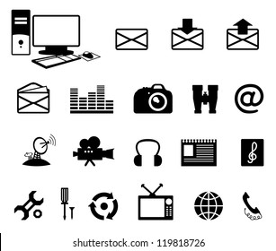 Vector. 20 black icons.