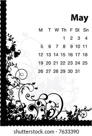 vector 2008 MAY calender