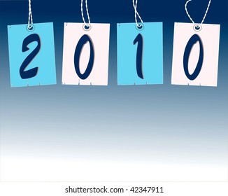 Image Vectorielle Numéro De L'Ordinateur De Poignée 2010 Ou Balises Cadeaux