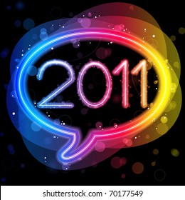 Vector - 2011 Lights Speech Bubble