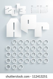 Vector 2013 Calendar Design - April