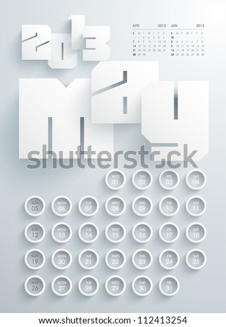 Vector 2013 Calendar Design - May