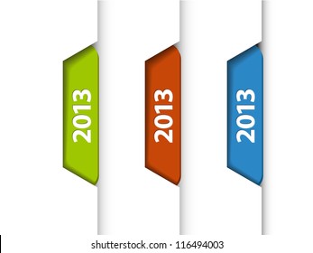 Vector 2013 Labels / Stickers on the edge of the (web) page