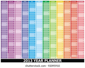 VECTOR -  2013 Year Planner