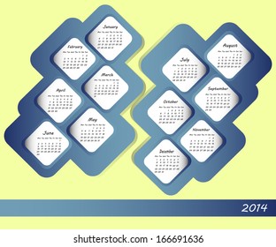 Vector 2014 Calendar Background 