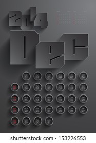 Vector 2014 Calendar Design - December