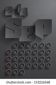 Vector 2014 Calendar Design - September