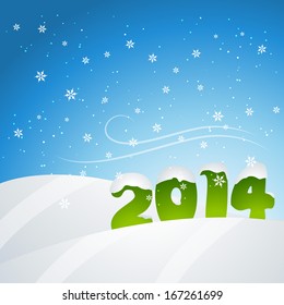 vector 2014 snowfall design illustration