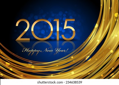 Vector 2015 blue glowing background