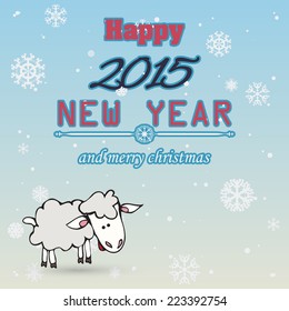 Vector 2015 Happy New Year background in Typography style