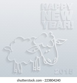 Vector 2015 Happy New Year background in Typography style