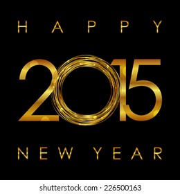 Vector - 2015 Happy New Year glowing background