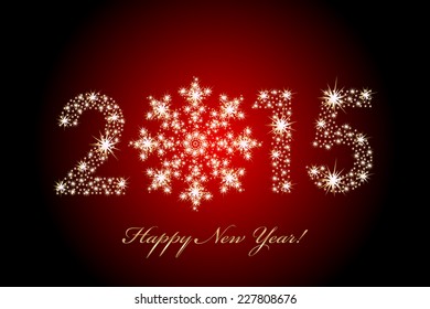 Vector 2015 Happy New Year magic background