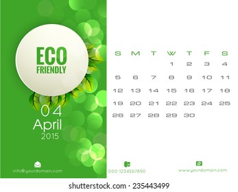 Vector 2015 happy New year calender. can be use for print and publishing.