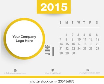 Vector 2015 New year calender. can be use for print.