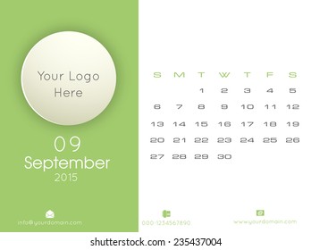 Vector 2015 New year calender. can be use for print.