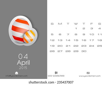 Vector 2015 New year calender. can be use for print.