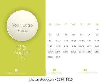Vector 2015 new year calender. can be use for print and publishing.