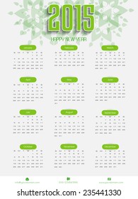 Vector 2015 new year calender. can be use for print and publishing.