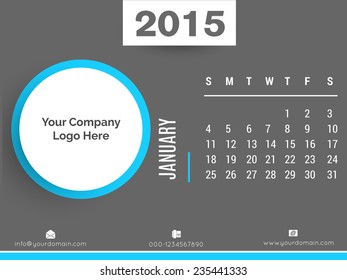 Vector 2015 new year calender. can be use for print and publishing.