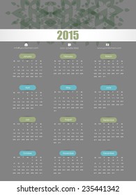 Vector 2015 new year calender. can be use for print and publishing.