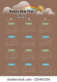 Vector 2015 new year calender. can be use for print and publishing.