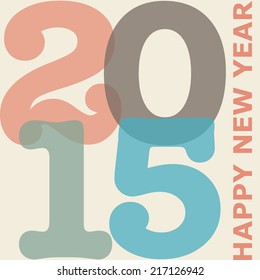 Vector 2015 text greeting card