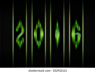 Vector - 2016 Happy New Year glowing background