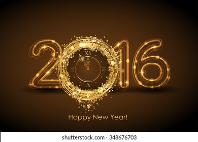 Vector 2016 Happy New Year magic background