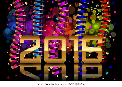 Vector 2016 Happy New Year colorful background