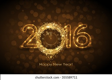 Vector 2016 Happy New Year magic background